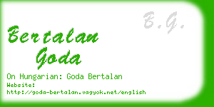 bertalan goda business card